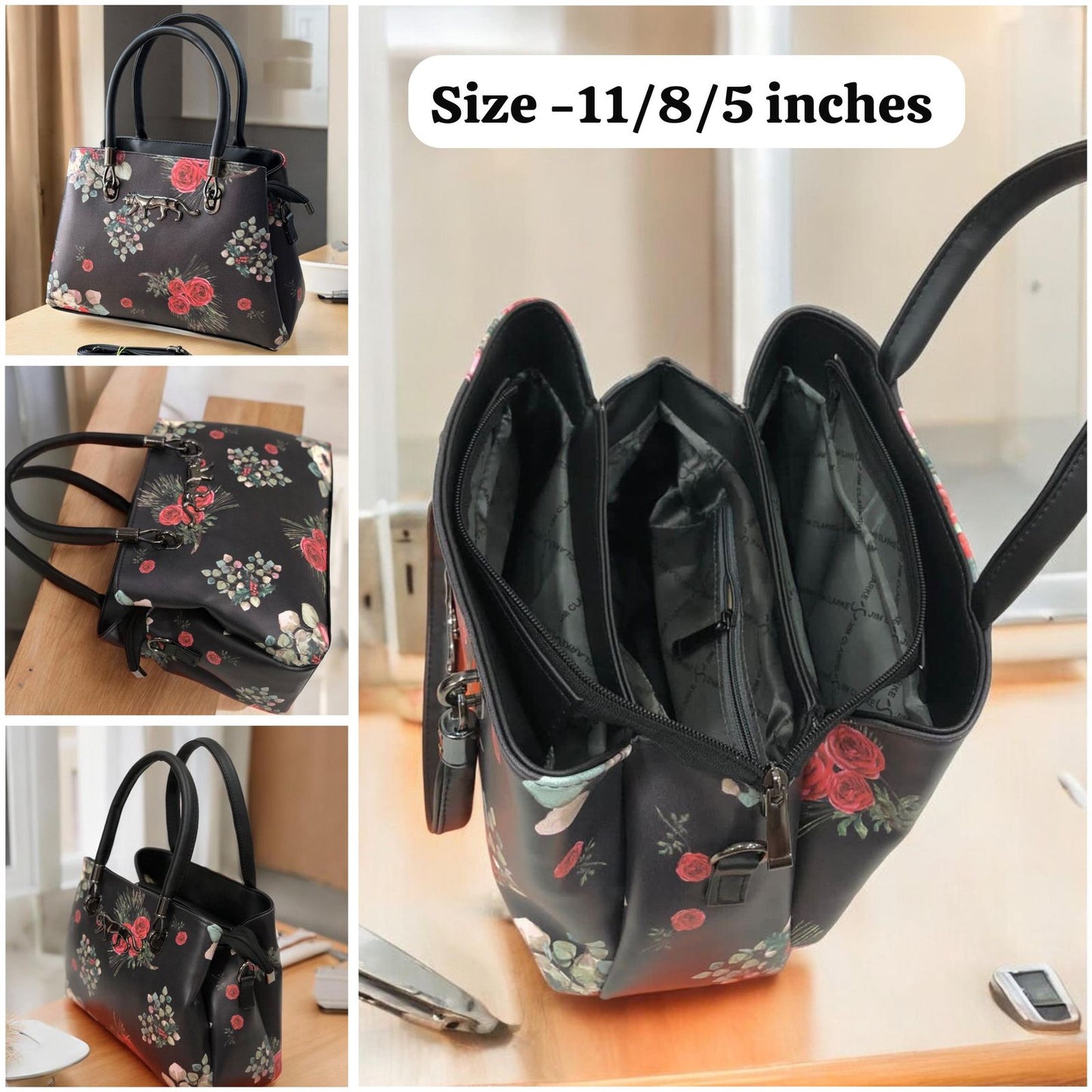 Sabyasachi Floral Printed Leather Sling Handbag – Designer Style