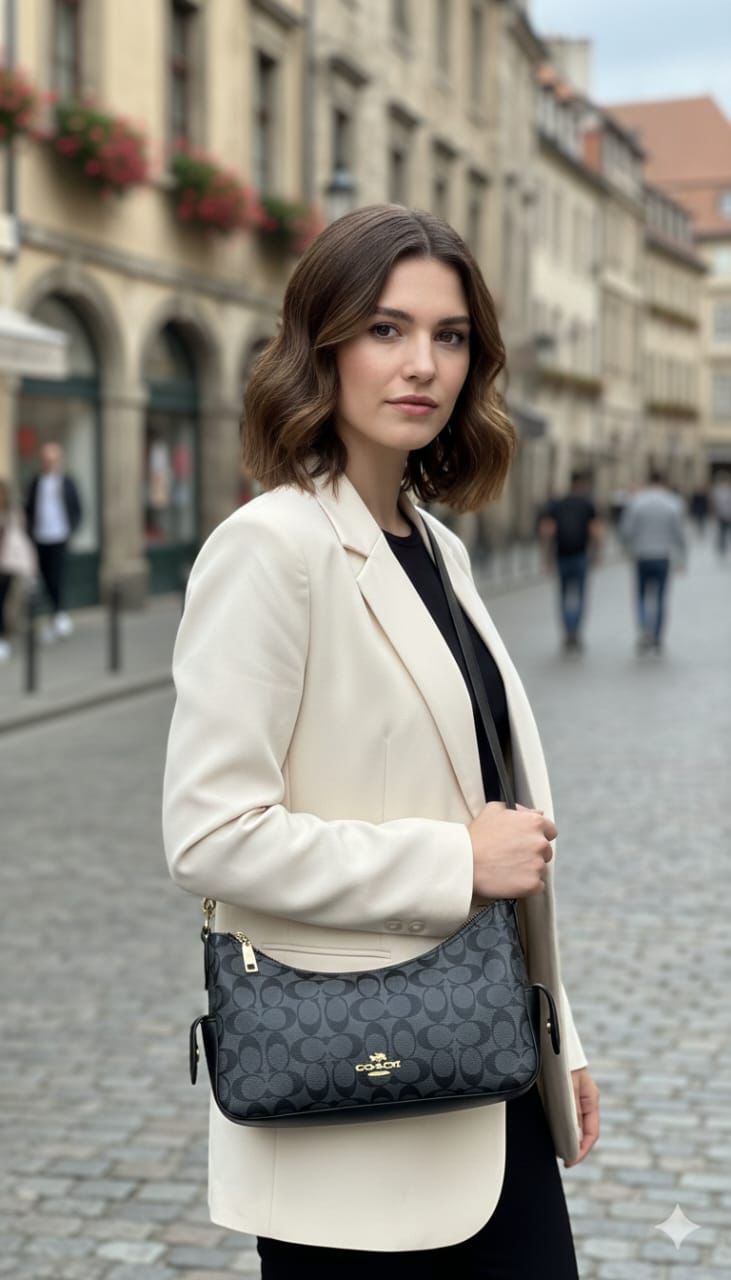 Coach Sling Bag – Dual Pocket & Dual Strap Design