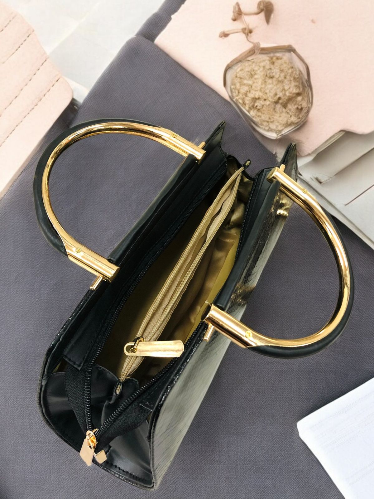 Sabyasachi Classy Elegant Clutch – Tiger Emblem Edition