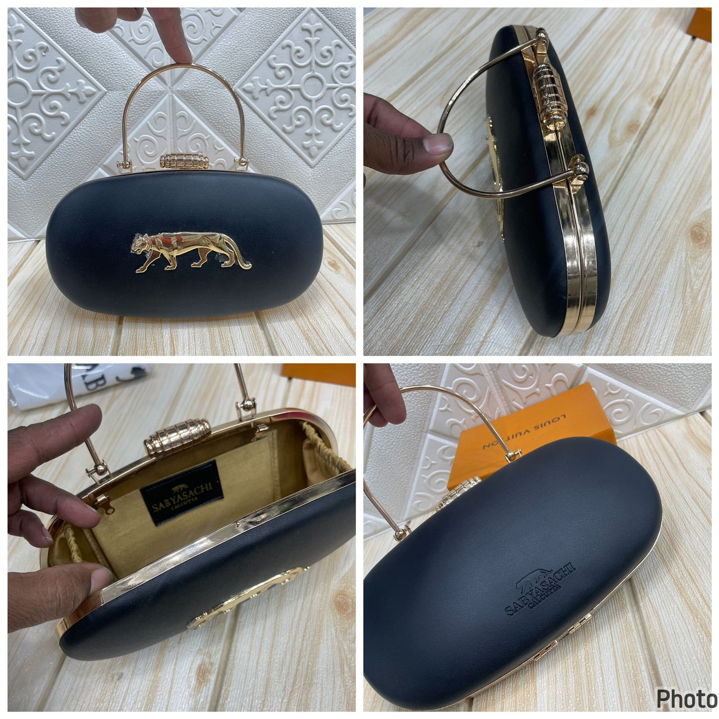 Sabyasachi Noir Panther Royale Clutch