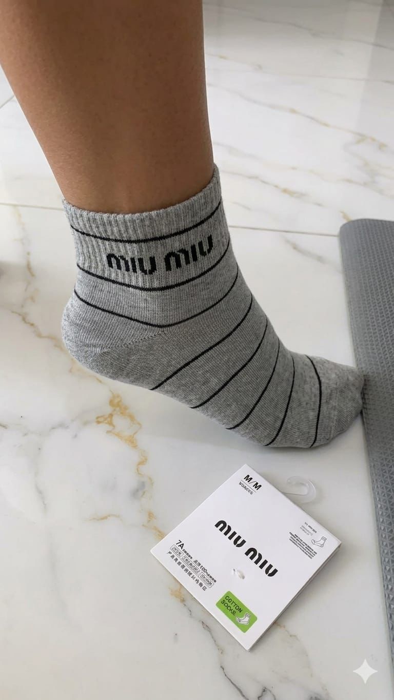 Miu Miu Brand Socks Set of 5 – Soft Luxury Comfort