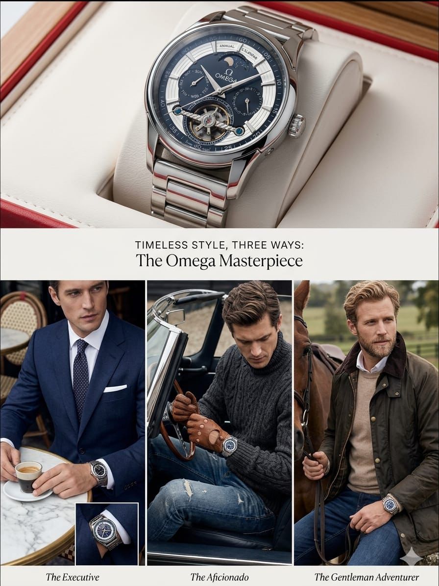 Omega Skeleton Dial Luxury Automatic Watch