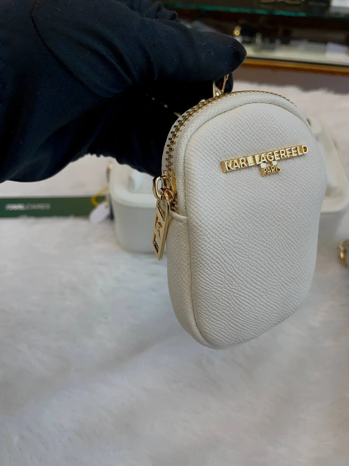 KARL LAGERFELD MAYBELLE CAMERA CROSSBODY SLING IN MASTER PIECE