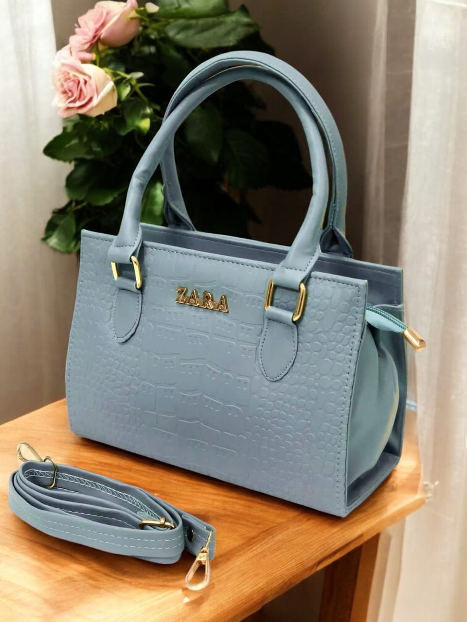 ZARA Chic Croc Classic Handbag