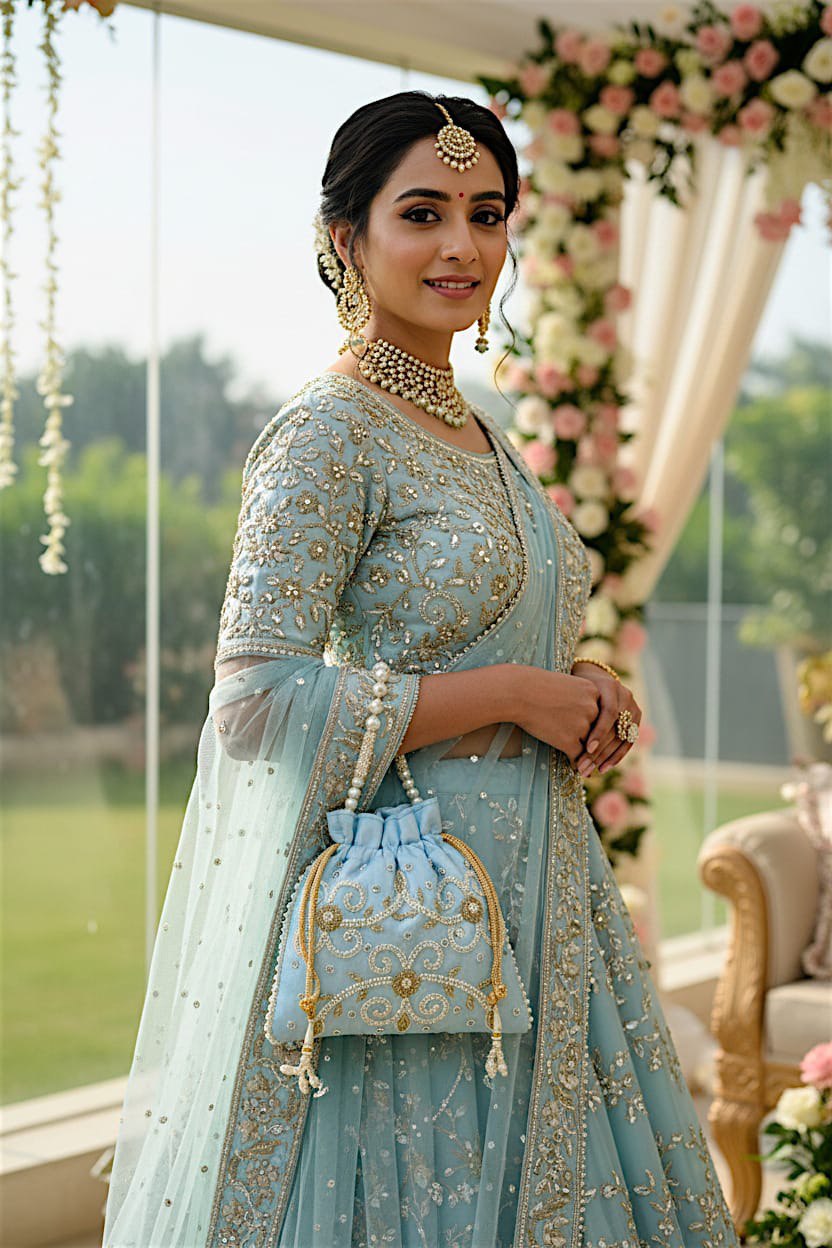 Luxory Royal Pearl Embroidered Potli Bag