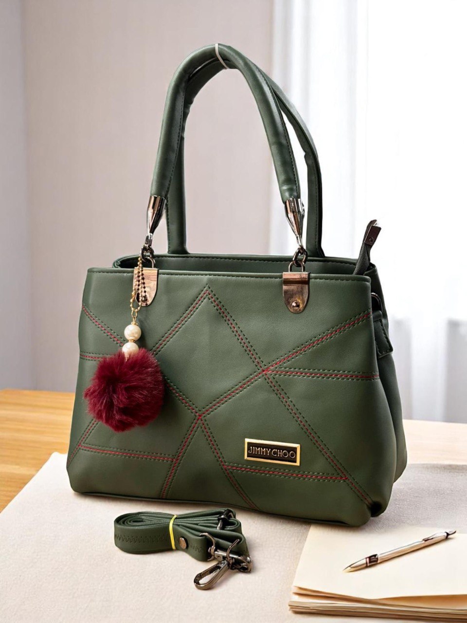 Jimmy Choo Leather Crossbody Sling Handbag