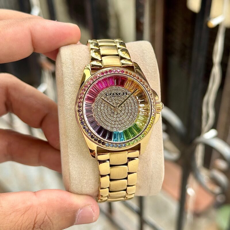 COACH GREYSON RAINBOW CRYSTAL DIAL WATCH FOR HER