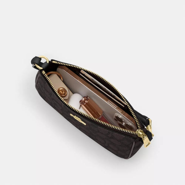 Coach notila 19 signature canvas sling bag dark brown