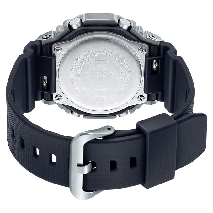 Casio G-Shock GM-2100-1ADR Silver Analog-Digital Dial Black Resin Strap Men's Watch