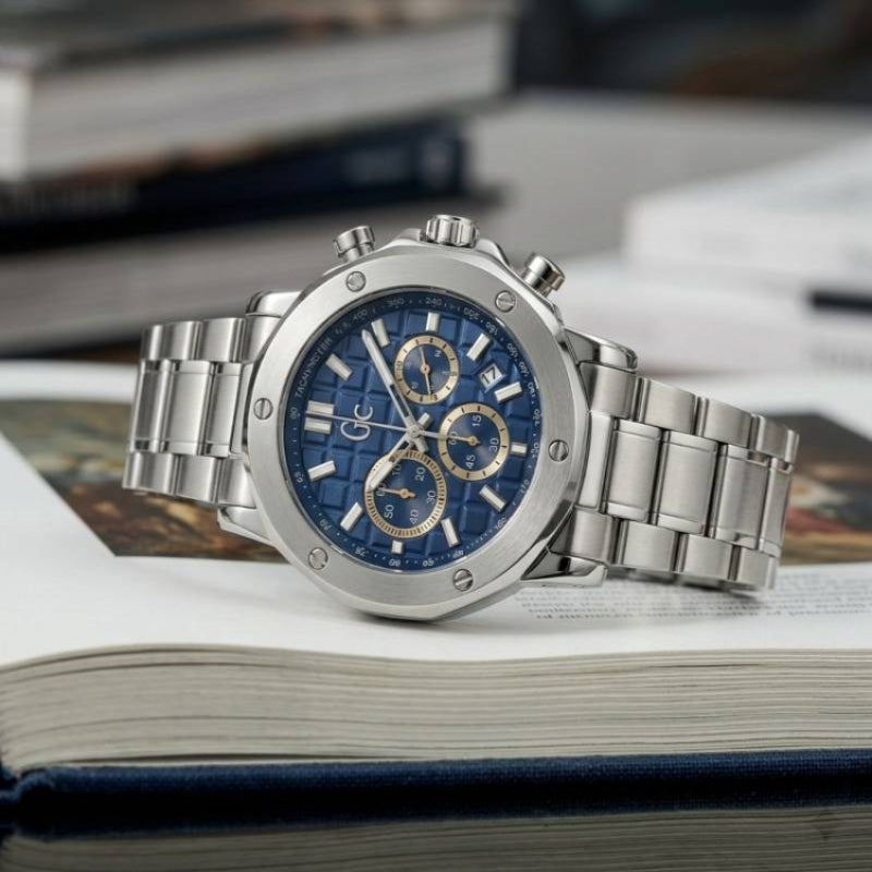 Guess GC collection Brev Silver blue Men Watchs