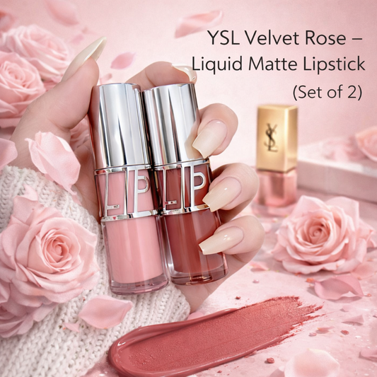 YSL Velvet Rose – Liquid Matte Lipstick (Set of 2)