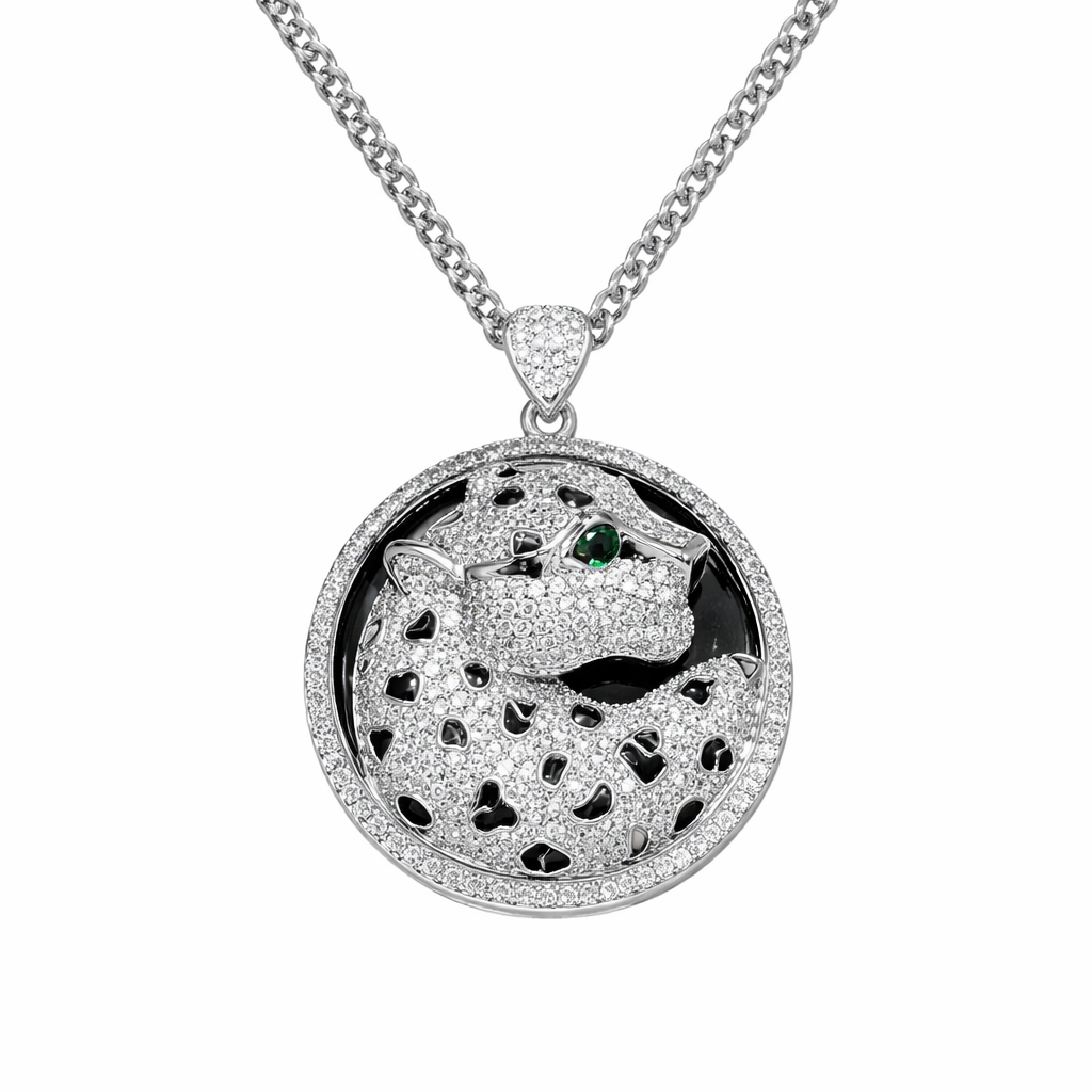 Cartier Beautiful Neckchain With Panther Face Pendent