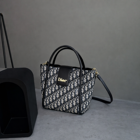 Dior Jacquard Bucket Bag – Elegant Designer Style