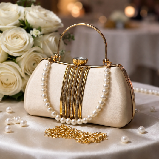 Bridal Pearl Clutch