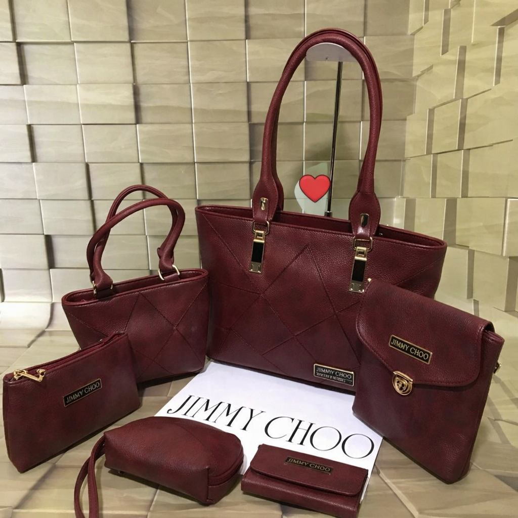 Jimmy Choo Luxury 6-Piece Handbag Combo Set (Premium Designer Collection)