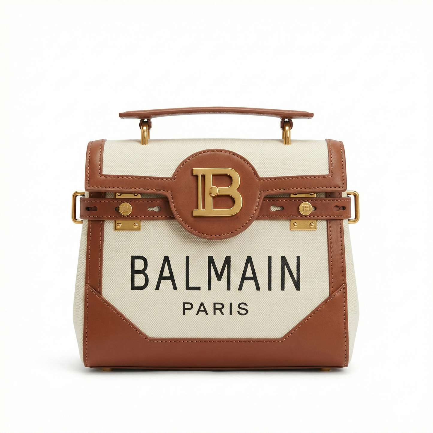 Balmain Monogram Medium Satchel Bag
