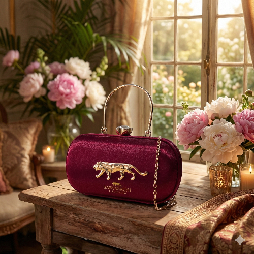 Sabyasachi Signature Silk Party Clutch