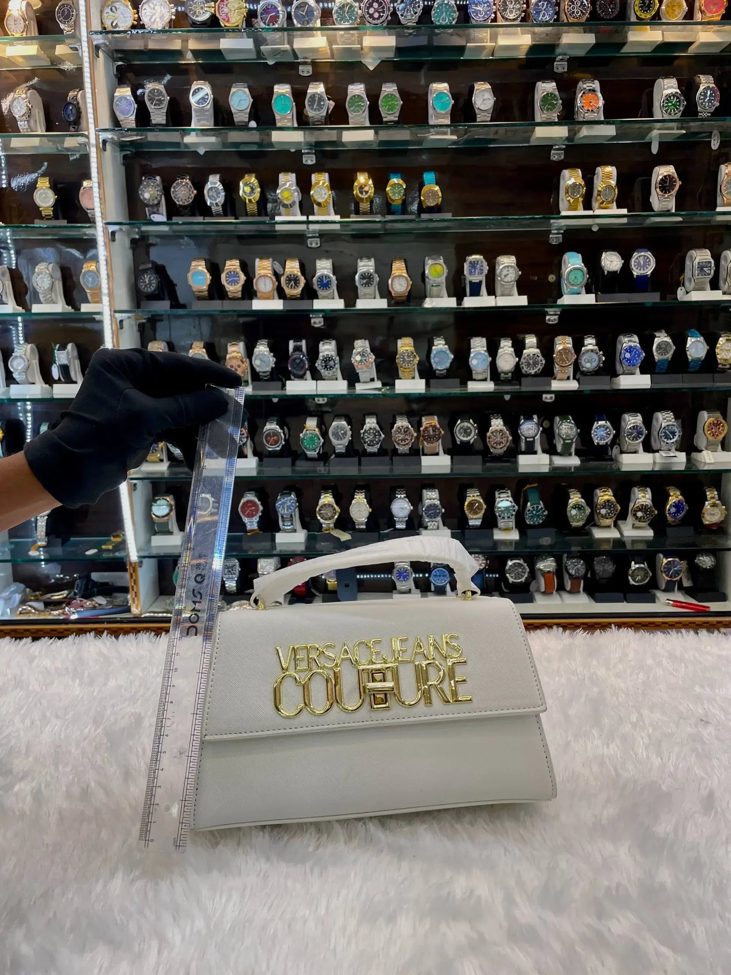 Versace jeans couture sling bag for girls white body