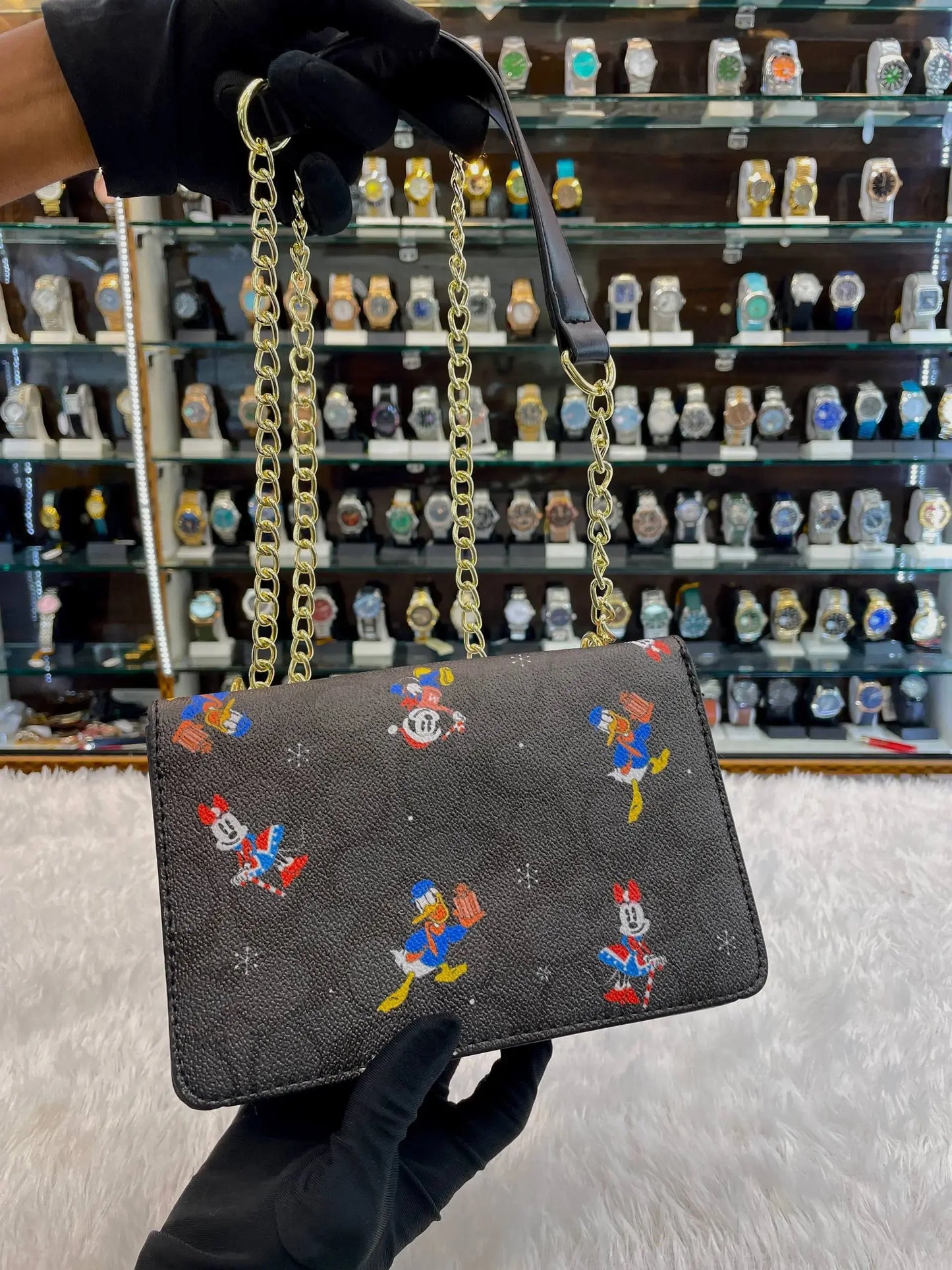 Coach disney edition crossbody sling bag black body