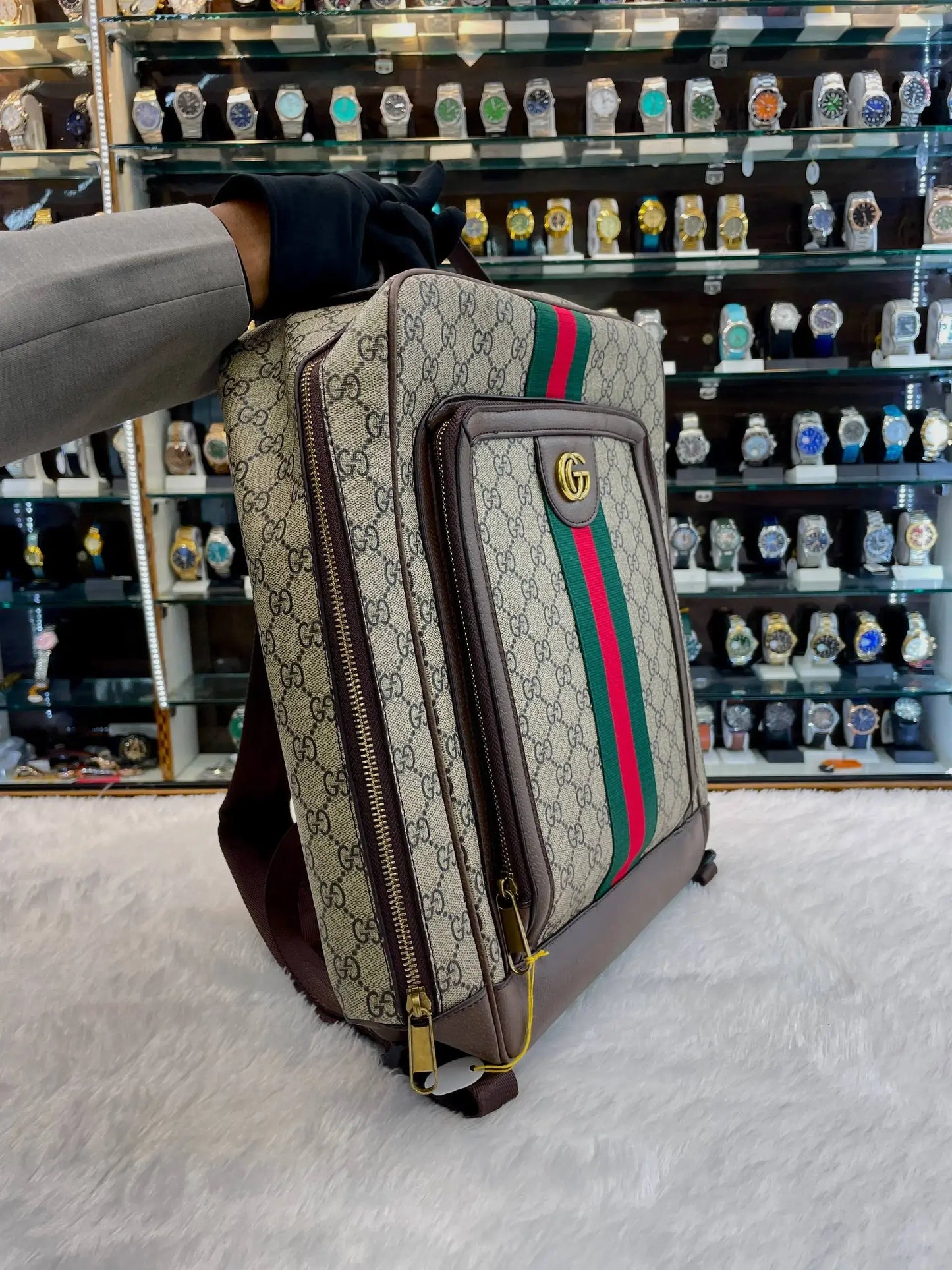 Gucci Backpack Unisex Dual Zip