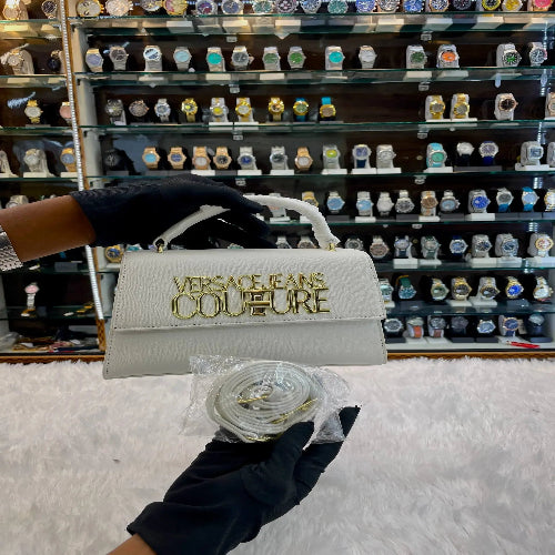 Versace jeans couture sling bag for girls white body