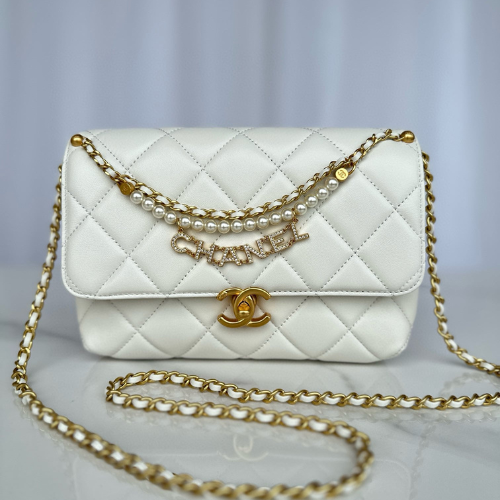 Chanel party wear sling bag for girls gold chain
