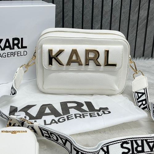 KARL LAGERFELD MAYBELLE CAMERA CROSSBODY SLING IN MASTER PIECE
