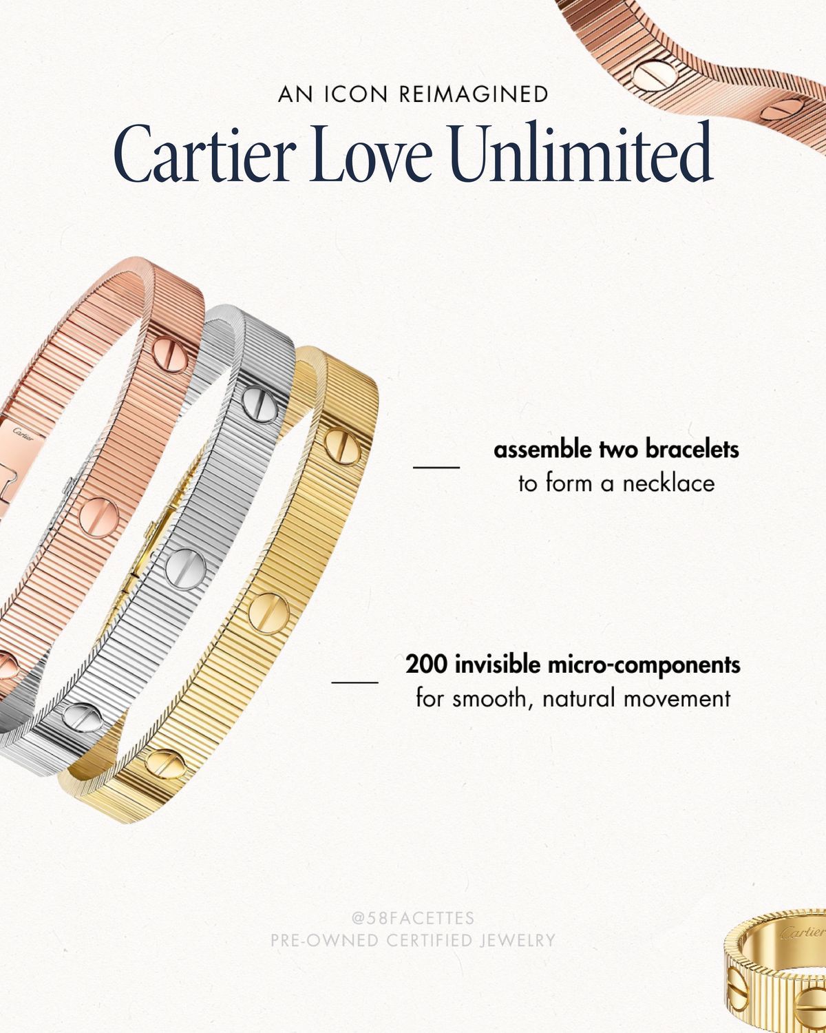 Cartier Love Unlimited Flexible Unisex Bracelets