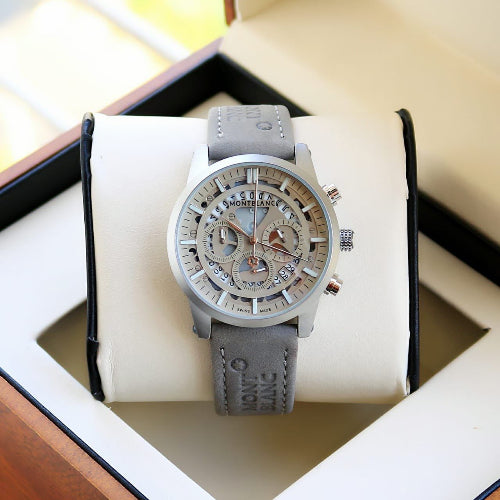 MONT BLANC GRAPHITE EDITION CHRONO STRAP WATCH