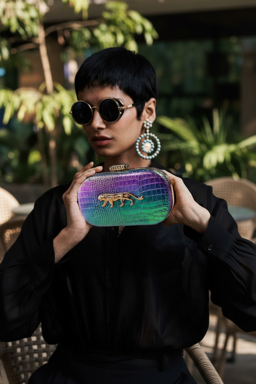 Sabyasachi Signature Crocodile Luxory Party Clutch