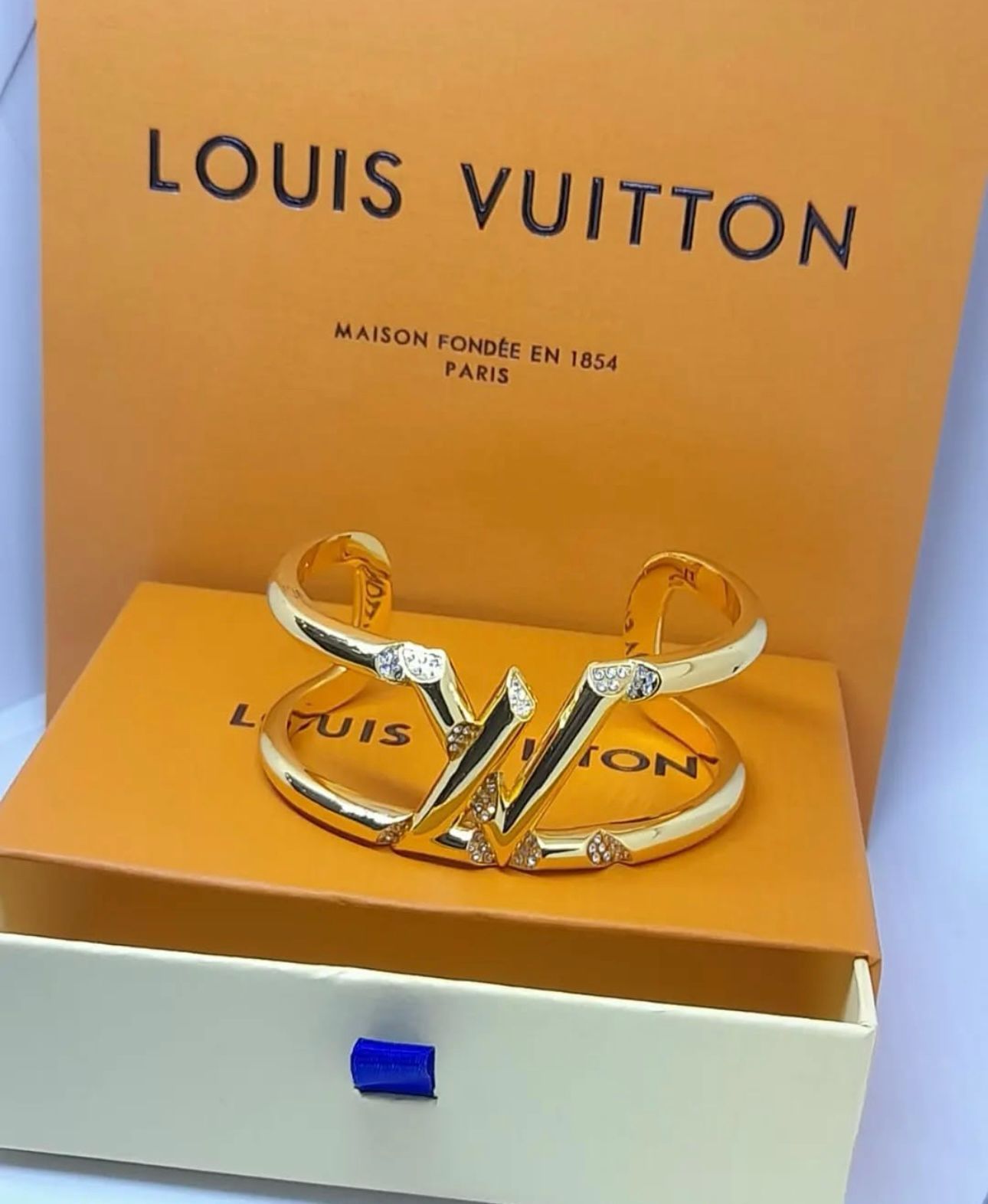 LV Volt One Cuff Diamond Bracelet