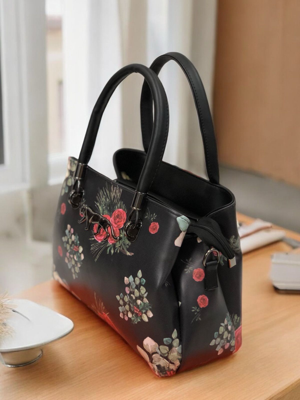 Sabyasachi Floral Printed Leather Sling Handbag – Designer Style