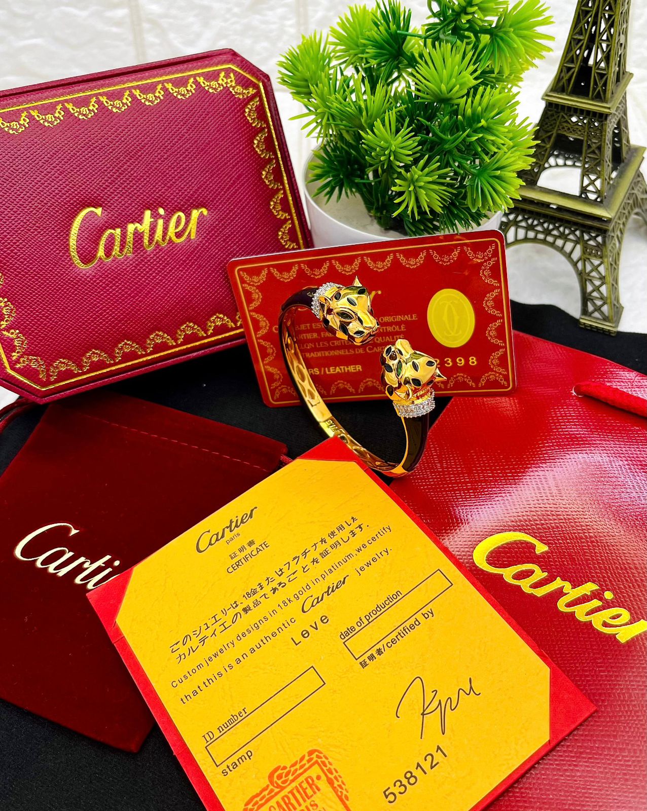 CARTIER DOUBLE FACE BLACK PANTHERE BRACELET