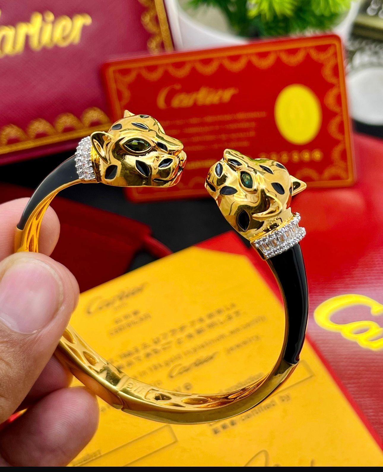 CARTIER DOUBLE FACE BLACK PANTHERE BRACELET