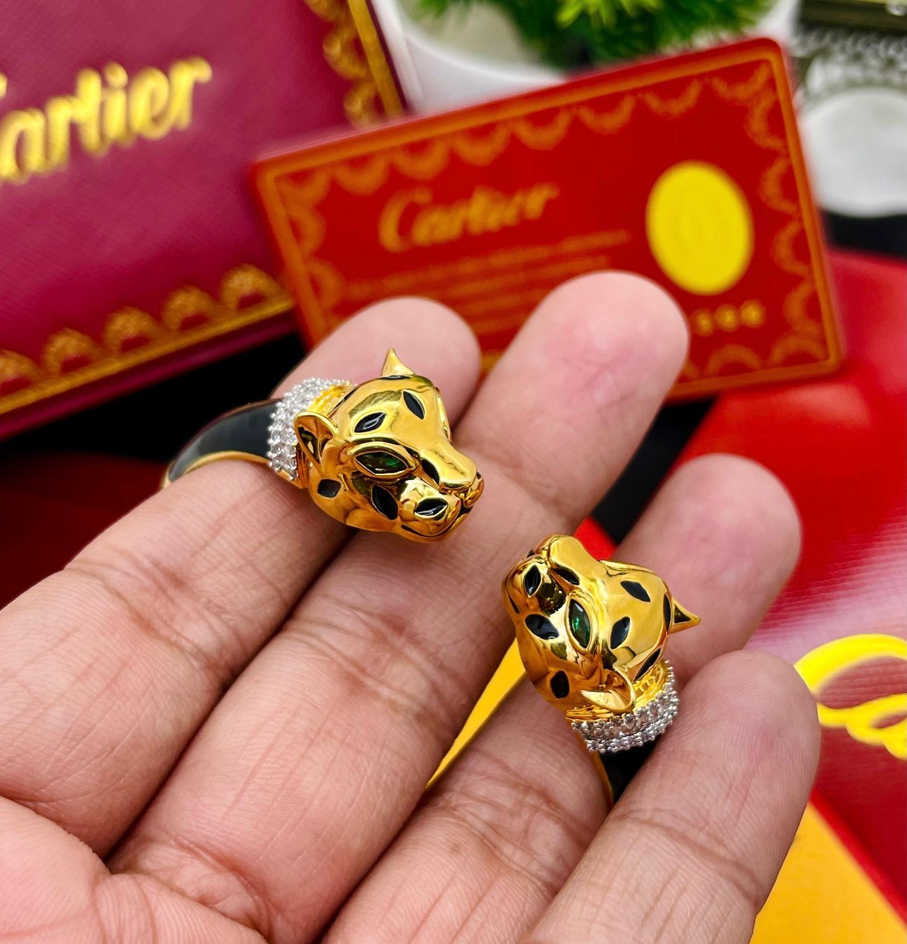 CARTIER DOUBLE FACE BLACK PANTHERE BRACELET