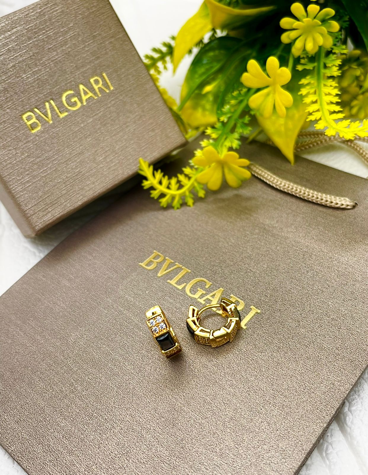 BVLGARI Serpent Diamond Studded Earrings – Iconic Glamour