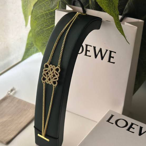 Loewe Anagram Embellished Chainlink Bracelet