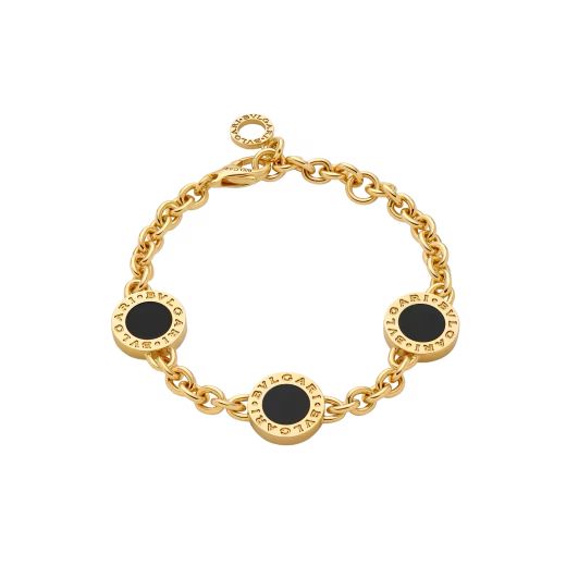 BVLGARI Iconic Disc Charm Bracelet – Black & Gold Edition