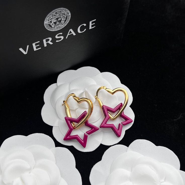 Versace Star Heart Funky Earrings For Her