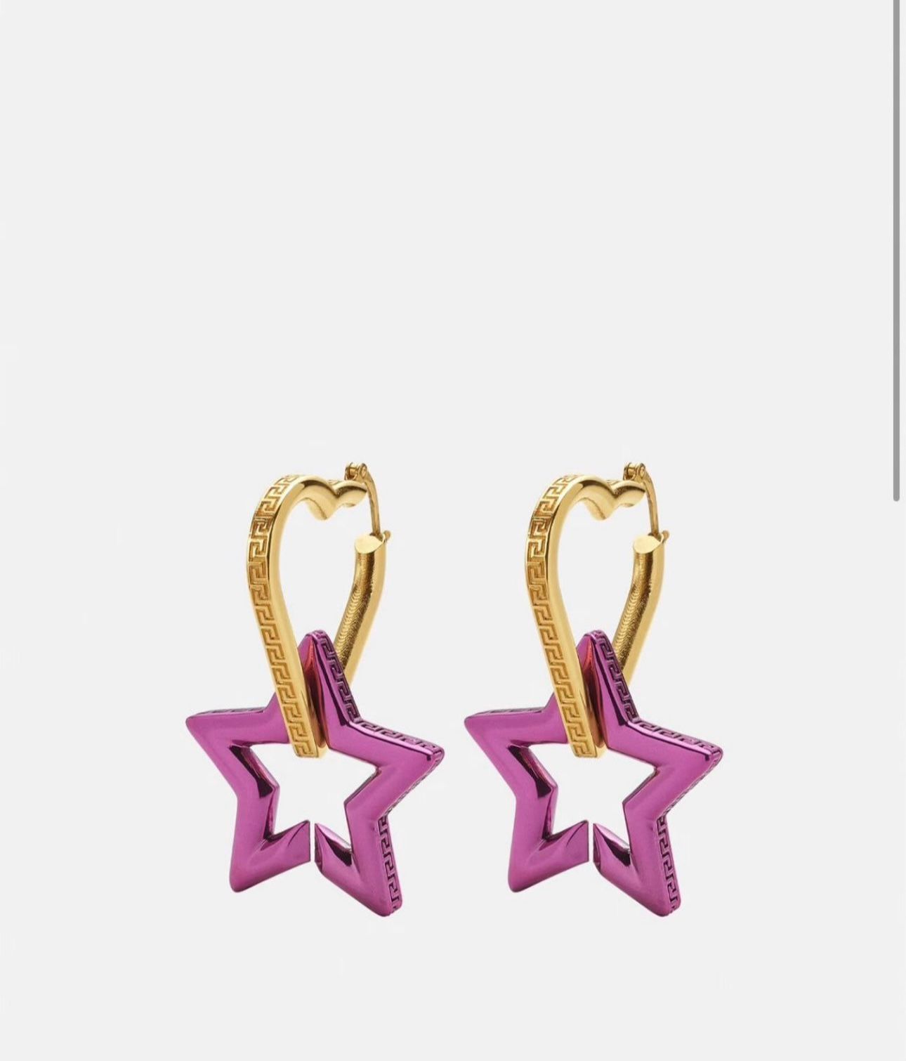 Versace Star Heart Funky Earrings For Her
