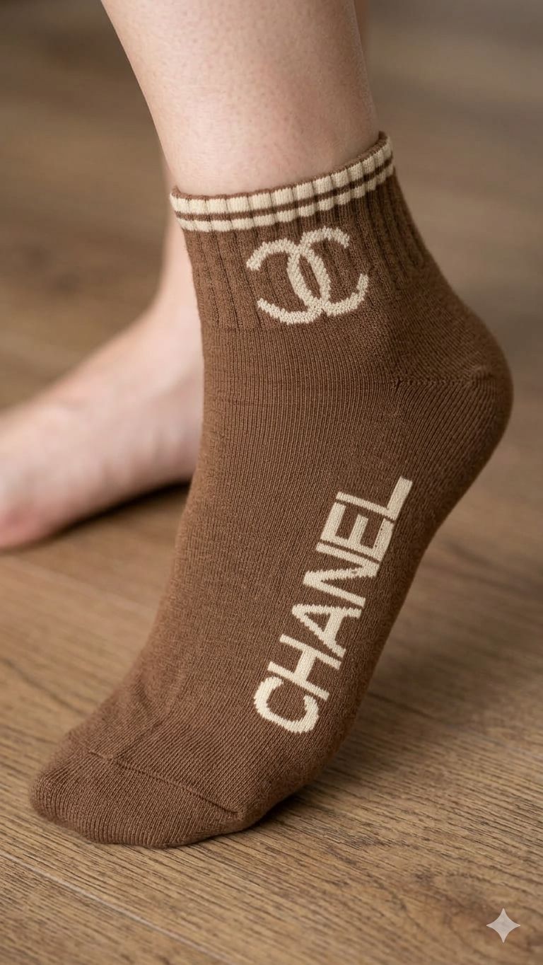 Chanel Brand Socks – Soft Luxury Designer Comfort (Set of 5)