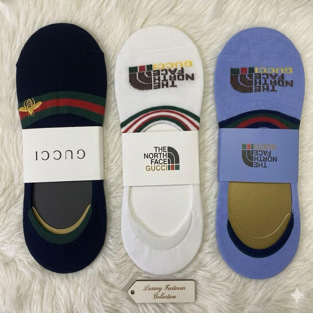 Luxury Socks Set of 6 – GG , LV, Fendi, North Face