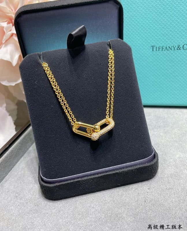 Tiffany&Co. Link Beautiful NeckChain And Earring Combo