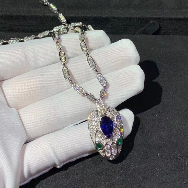 Bvlgari Serpenti Viper Diamond Necklace & Earrings Set