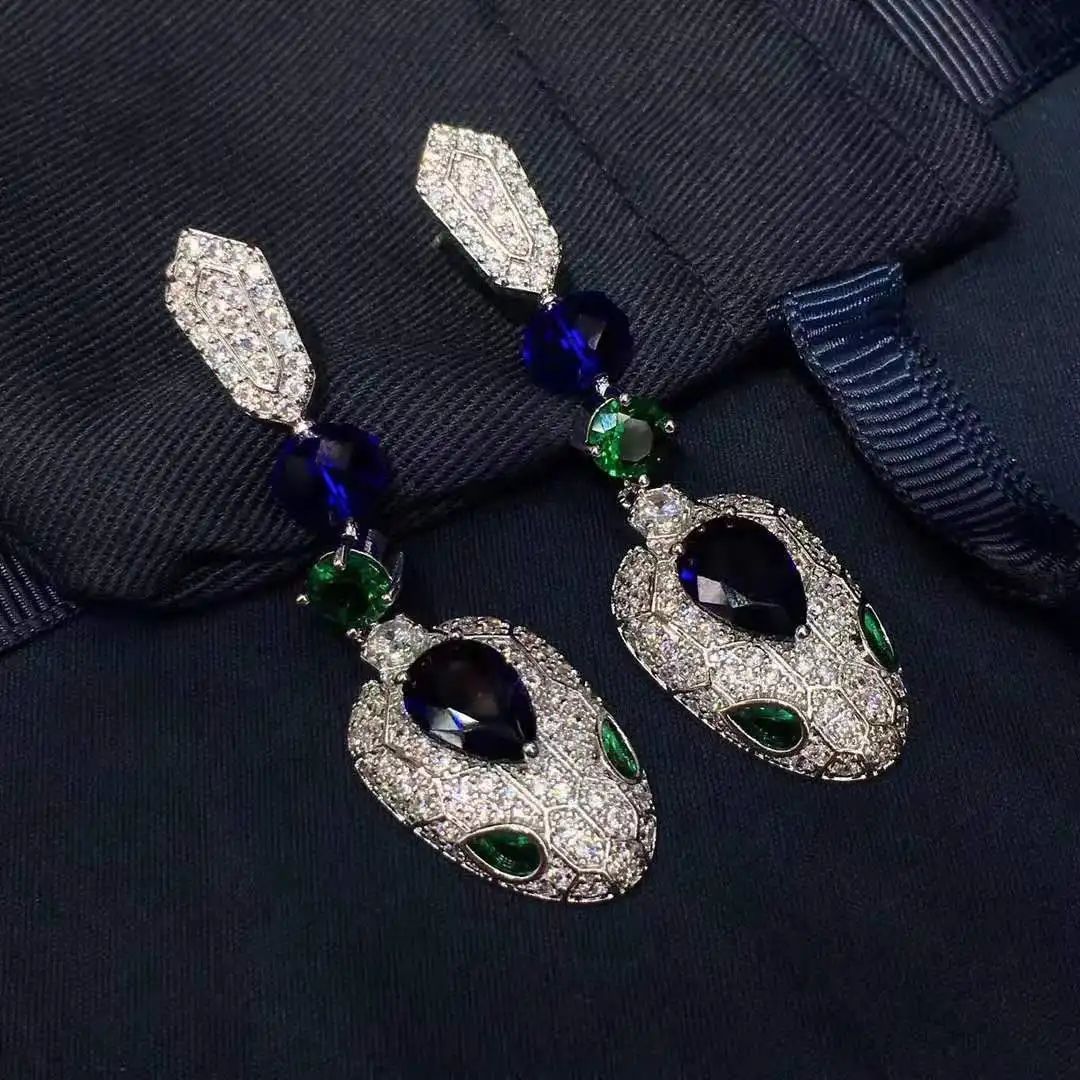 Bvlgari Serpenti Viper Diamond Necklace & Earrings Set