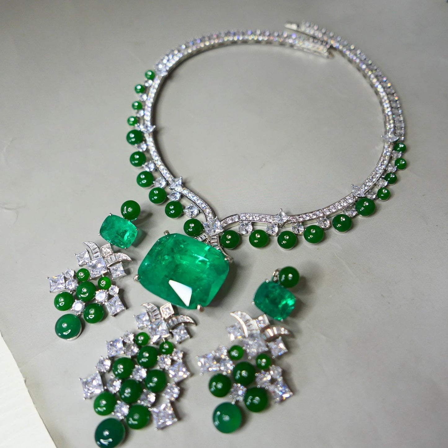 Bvlgari Marble Necklace & Earrings Set