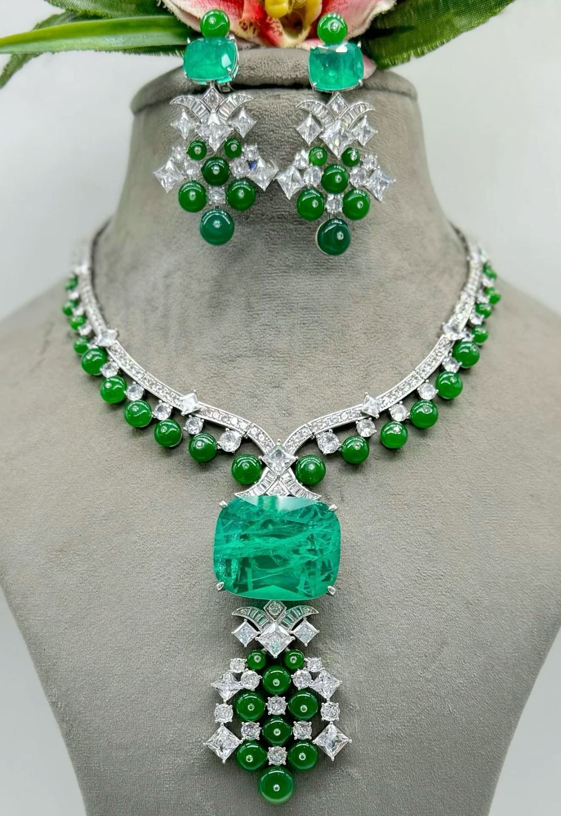 Bvlgari Marble Necklace & Earrings Set