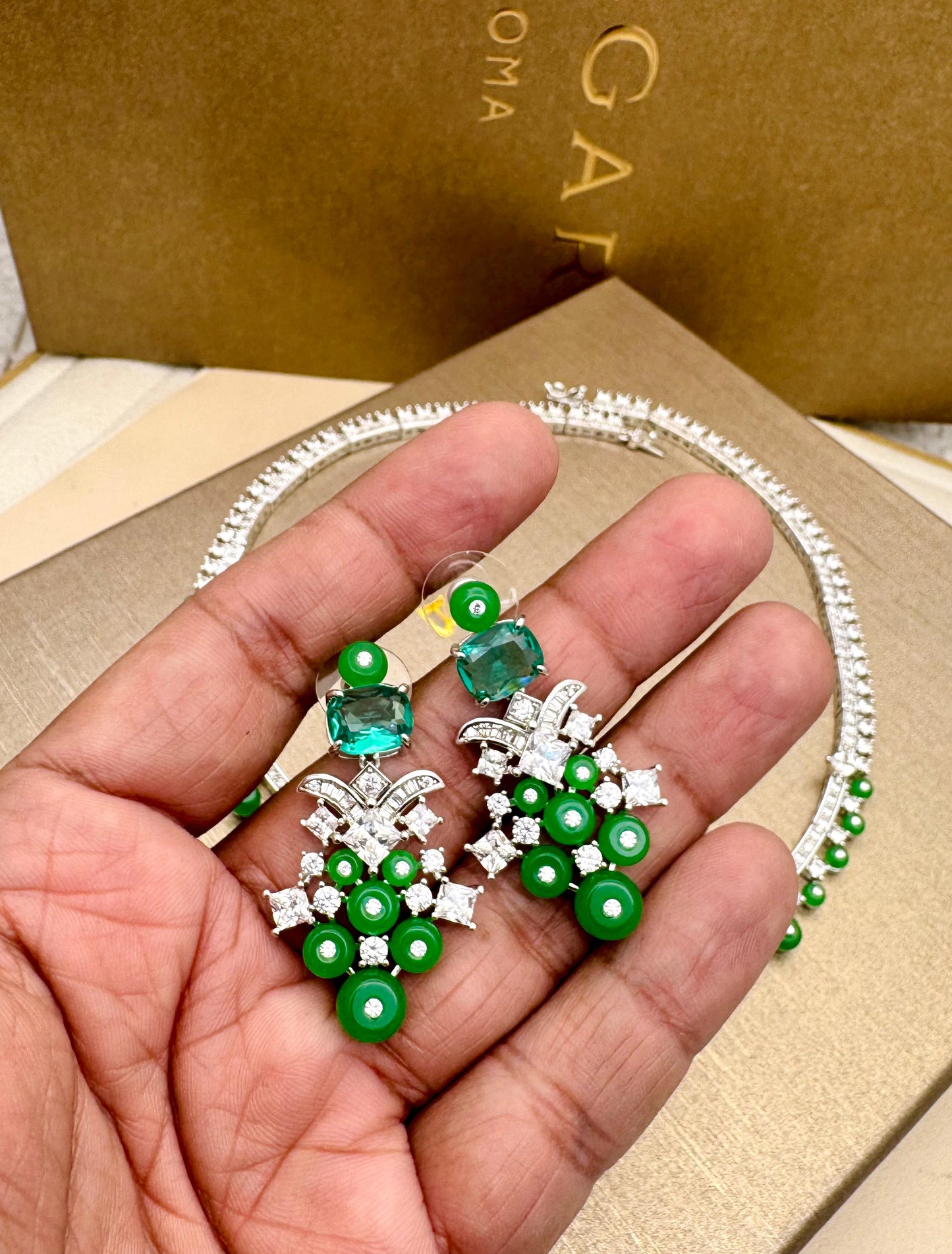 Bvlgari Marble Necklace & Earrings Set