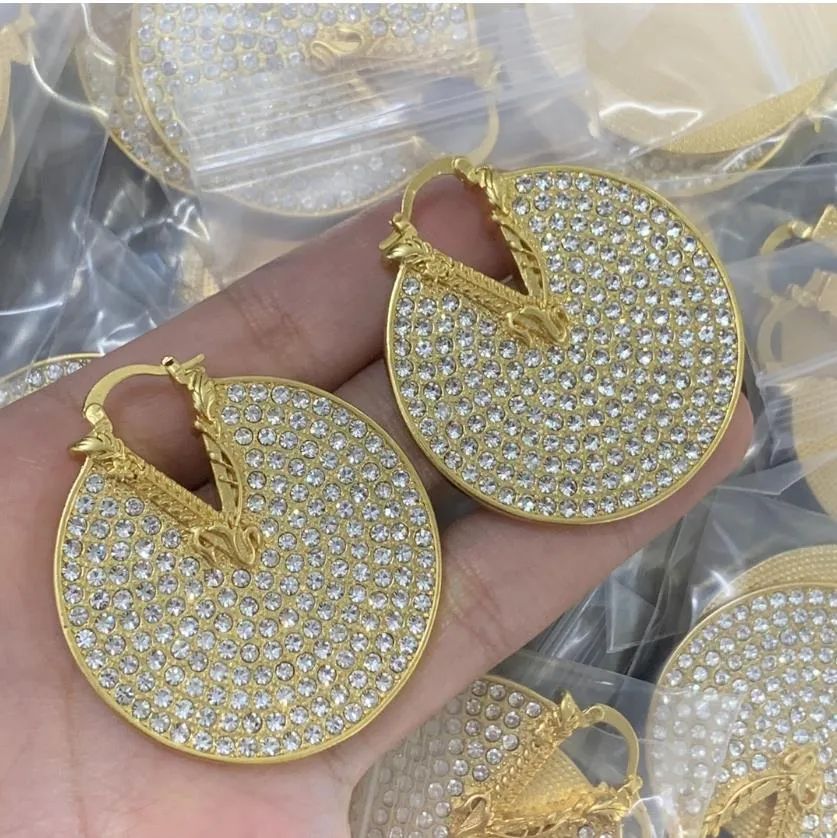 Versace Big Diamond Earrings