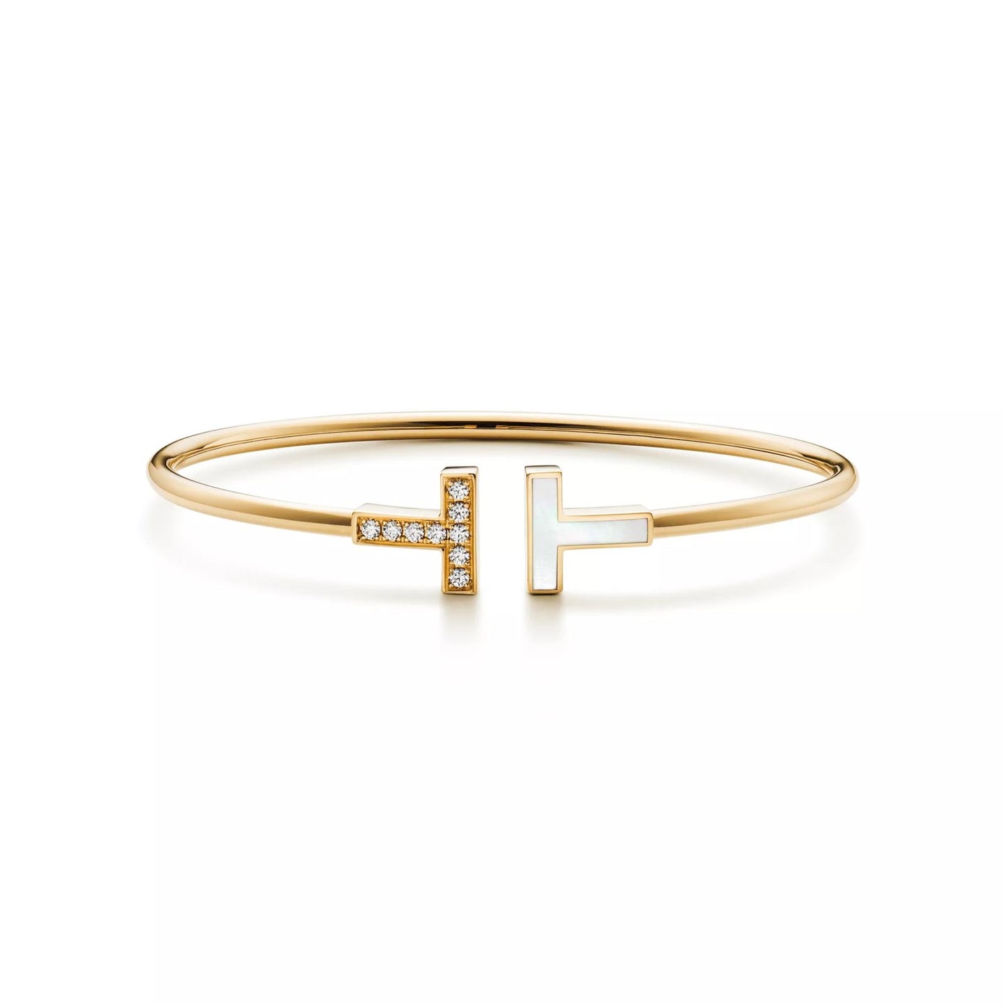 Tiffany&Co. T Wire Diamond Beautiful Bracelets